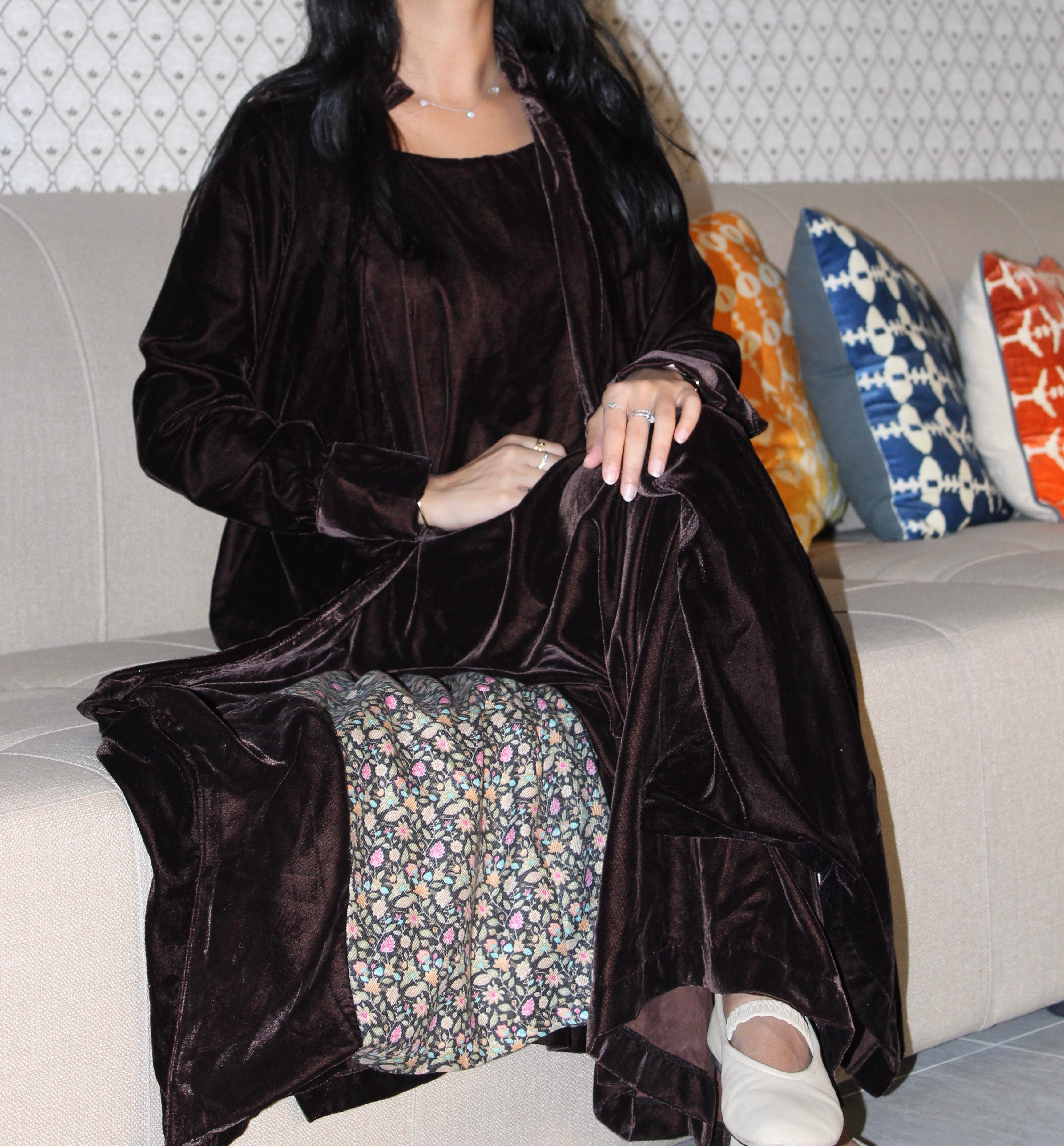 Brown velvet set