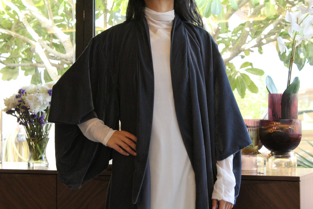 grey kimono