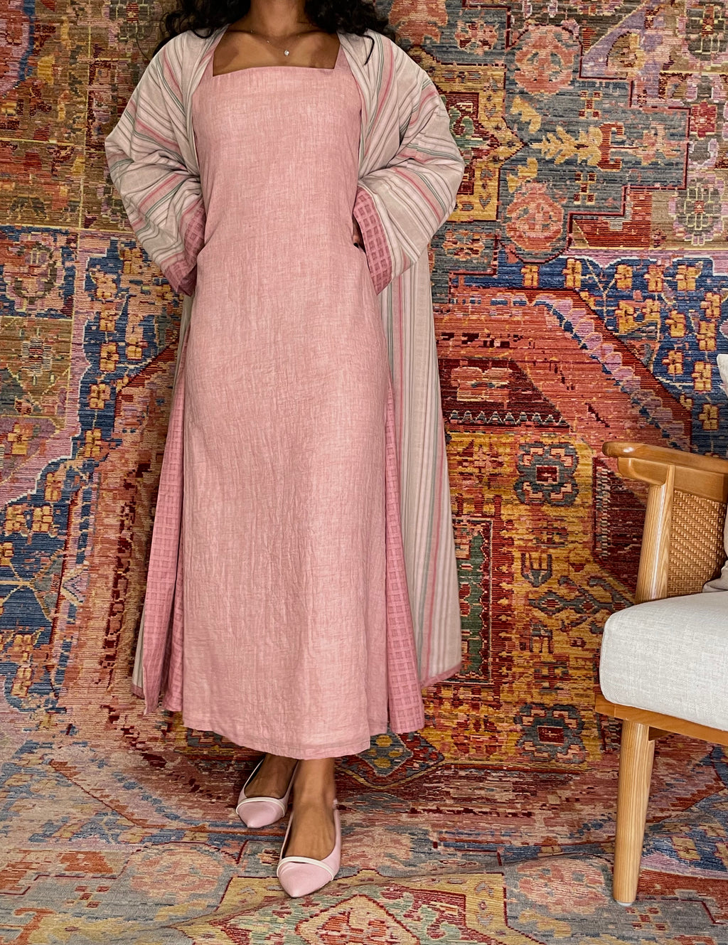 pink kaftan